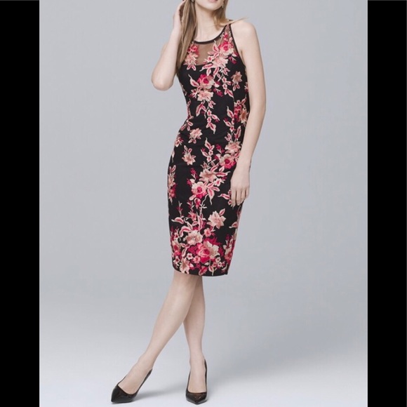 White House Black Market Dresses & Skirts - WHBM - Embroiled-Mesh Sheath Dress